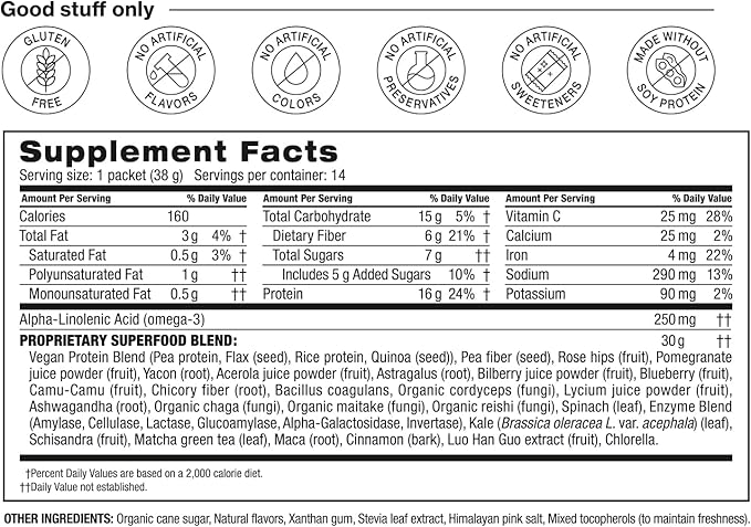 BODi Shakeology Plant-Based Vegan Protein Powder – Gluten-Free Superfood Shake with Vitamins &amp Minerals – Helps Support Healthy Weight Loss &amp Gut Health Vanilla 14 Individual Packets