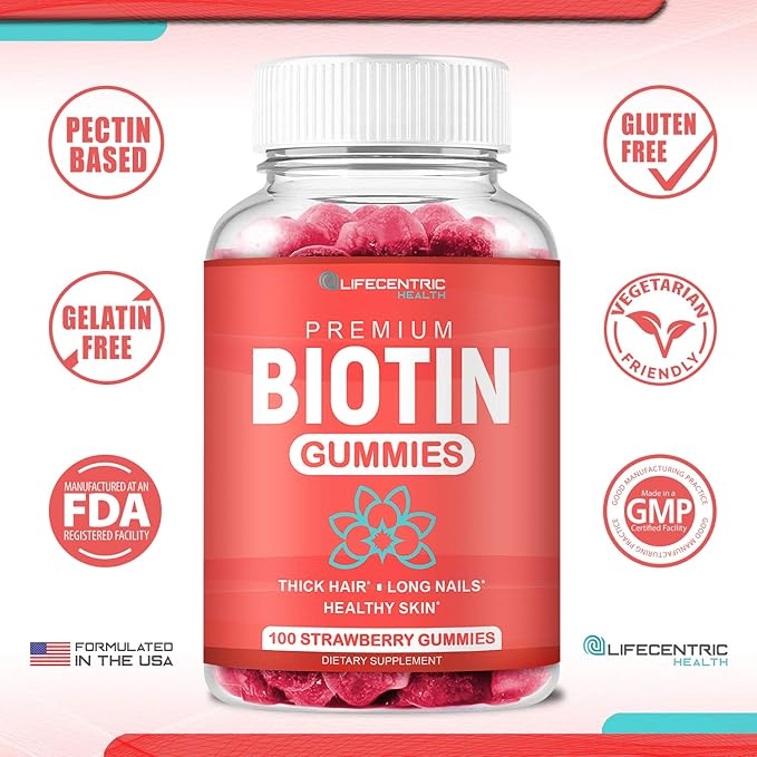 Biotin &amp Turmeric Vegan Gummies Combo | Max Strength Hair Growth Skin Health and Overall Wellness | 10000mcg Biotin &amp 95% Standardized Turmeric Curcumin | Natural Non-GMO and Gluten-Free Su