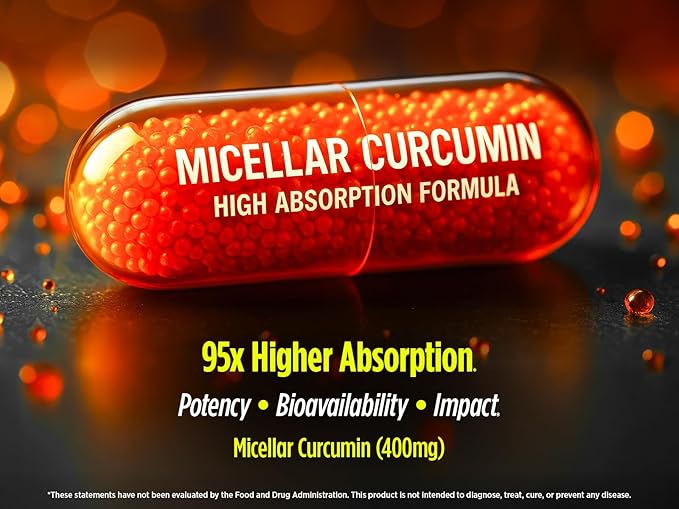 Biotest Micellar Curcumin - 95x Absorption UCLA Invented Patented - 60 Servings