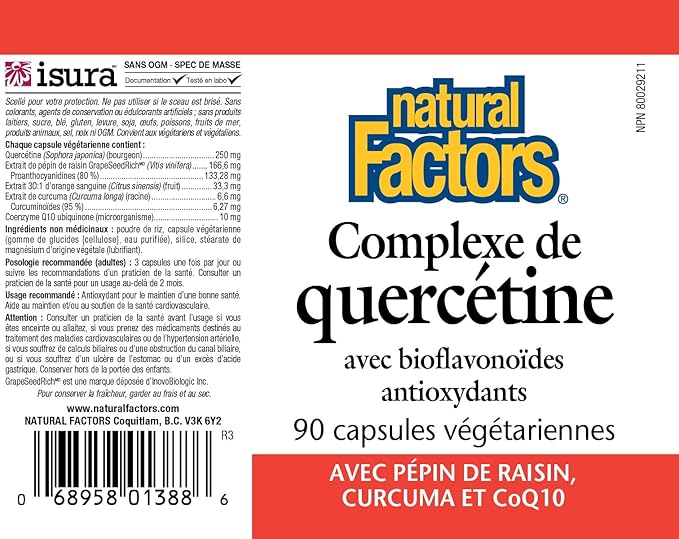 NATURAL FACTORS Quercetin Complex 90 CT