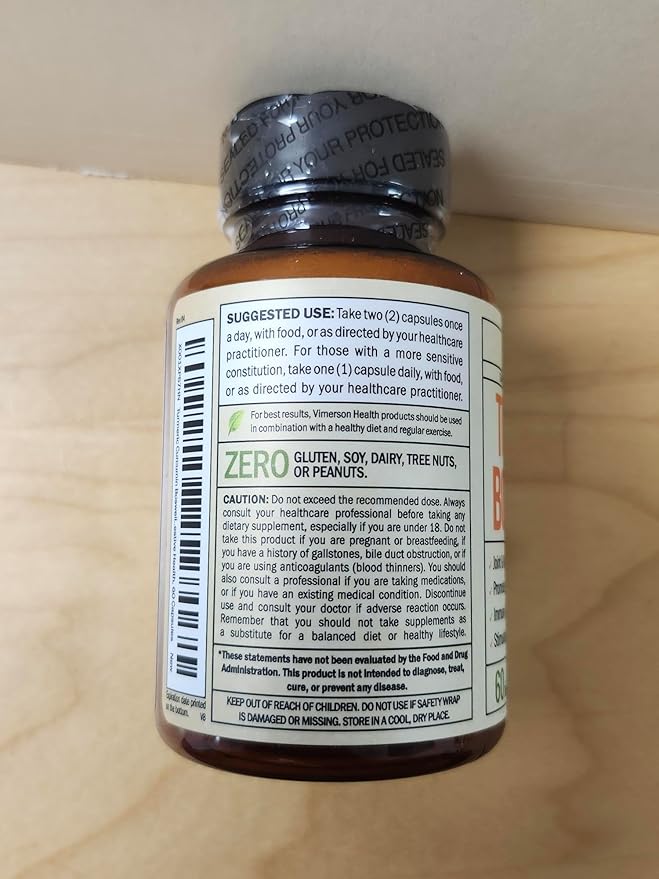 Boswellia Turmeric Curcumin Supplement with Hemp Seeds &amp Lemon Balm Extract – Joint Health &amp Mobility – with Black Pepper for Absorption – Natural Joint Supplement