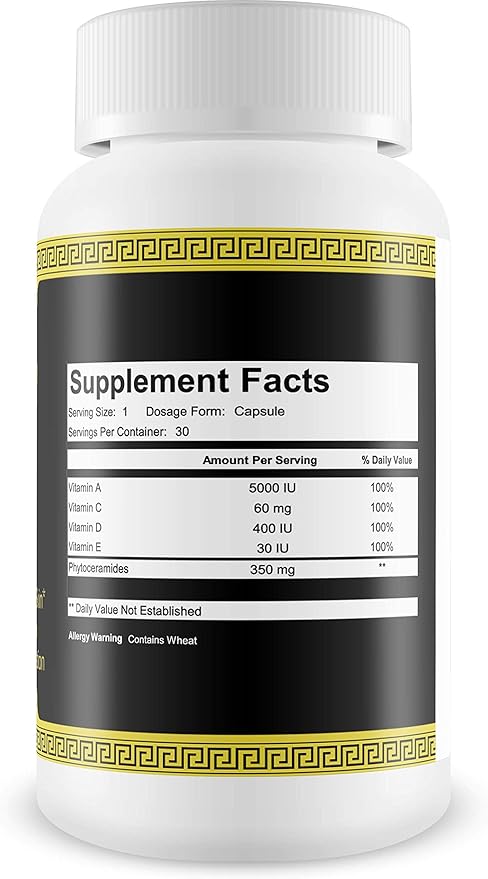 The Beard Czar- Phytoceramides- Promotes Healthy Hair &amp Smooth Skin- Supports Collagen Production- Helps Maintain Healthy Skin Hydration- 30 Capsules