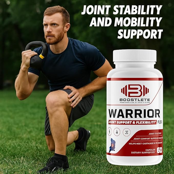 Warrior Flex Premium Joint Support Supplement – Glucosamine Chondroitin Turmeric &amp Boswellia – Promotes Joint Comfort Flexibility &amp Mobility – Non-GMO Gluten-Free USA Made (60 Capsules)
