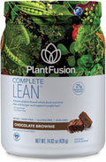 PlantFusion Complete Lean Plant Based Protein Powder - Prebiotic Fiber Superfoods &amp Digestive Enzymes - Vegan Gluten Free Soy Free Non-GMO - Chocolate Brownie 1 lb