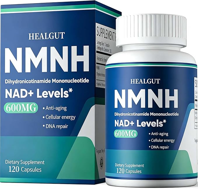 Pure NMNH 600mg Liposomal NAD Supplement for Women &amp Men - NMNH (Dihydronicotinamide Mononucleotide NMN Alternative) for Anti-Aging NAD+ Levels Immune and Energy 120 Capsules (120-Day Supply)