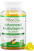 BariSlim Advanced Bariatric Multivitamin Gummies - Specially Formulated Bariatric Vitamins for Patients After Weight Loss Surgery - Supports Energy &amp Immune Health | Pineapple (90 Vegan Gummies)