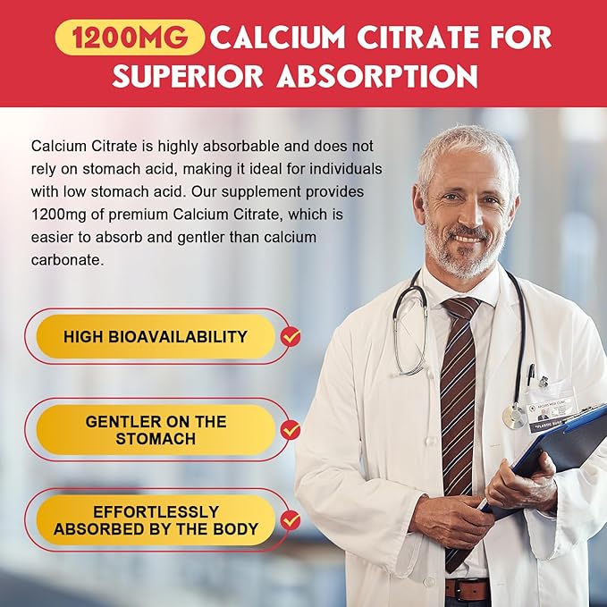 Calcium Citrate Gummies Calcium 1200 mg with Vitamin d3 K2 Magnesium Zinc for Bone Muscle &amp Immune Support High Absorption Calcium Supplement for Women &amp Men Raspberry Flavor 60 Chews