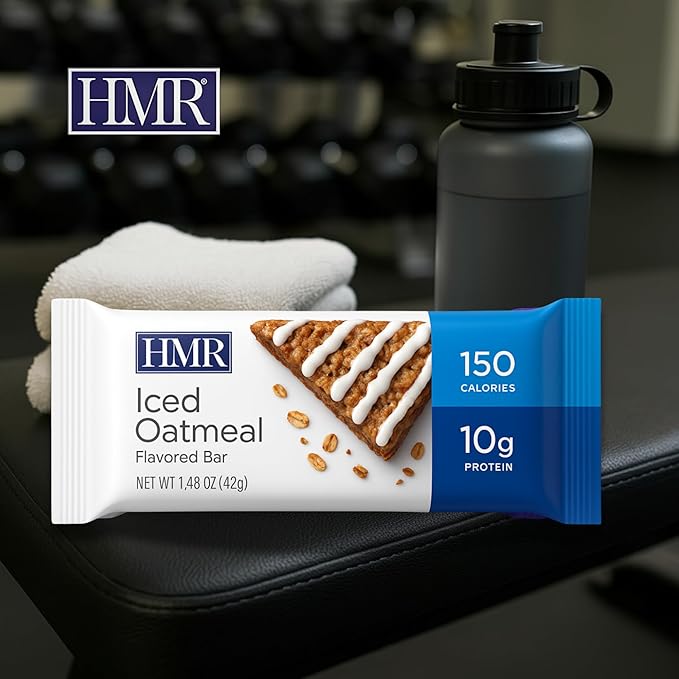 HMR Chocolate Peanut Butter &amp Iced Oatmeal Protein Bars 24 Count Each | 10g Protein | Low Calorie Nutritious Snack &amp Dessert | Supports Weight Maintenance | Tasty Meal Replacement or On-the-