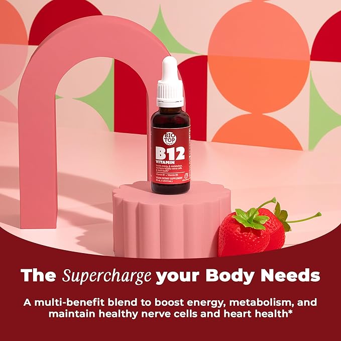 Vitamin B12 Sublingual Liquid Drops (5000 mcg) Plus B1 &amp B6 in Fastest Absorption Way. Best Formula to Support Brain Cells &amp Nerve Tissue Enhance Red Blood Cell Function Increase Energy &amp