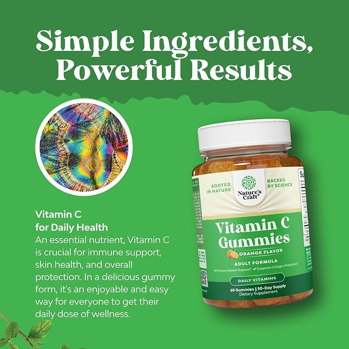 Bundle of Extra Strength Iron Gummies for Women and Men - Potent 45mg per Serving Chewable Supplement and Vitamin C Gummies for Adults Ascorbic Acid Natural Gummy Immune Booster &amp Natural Cold Rem