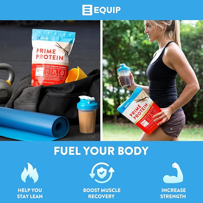 Equip Foods Prime Protein Powder Vanilla &amp Prime Protein Powder Salted Caramel