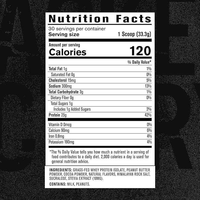 Jacked Factory Authentic ISO Grass Fed Whey Protein Isolate Powder - Low Carb Non-GMO Muscle Building Protein w/No Fillers (Chocolate Peanut Butter 30sv) &amp (Chocolate 30sv)