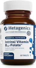 Metagenics Intrinsi Vitamin B12-Folate - with Methylcobalamin L-5-MTHF &amp Intrinsic Factor - Supports Energy Metabolism Nervous System &amp Heart Health - Non-GMO &amp Gluten-Free - 60 Tablets