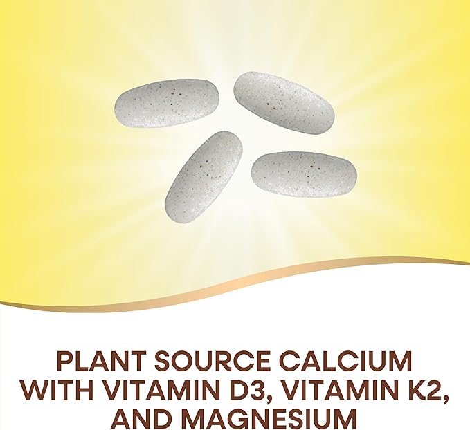 Nature’s Way Alive! Calcium Bone Support Tablets* Max Absorption Calcium Supplement with Vitamins D3 K2 &amp Magnesium Promotes Bone Health and Bone Density* Gluten Free 120 Tablets