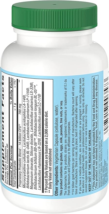 Nutrition Now PB 8 ProBiotic Acidophilus Vegetarian - 120 VegCap 2 Pack