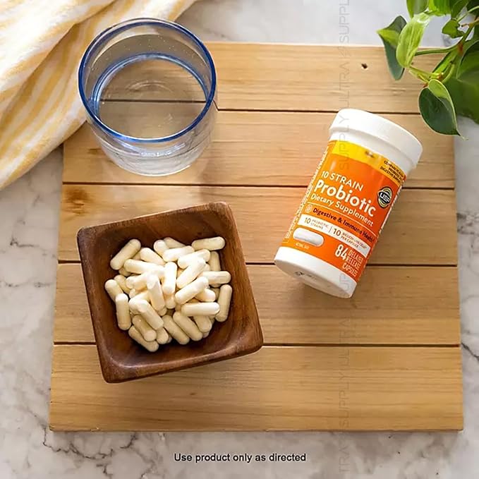 Members Mark 10 Strain Probiotic 10 Billion CFU 84 Count | Delayed-Release Capsules - Supports Digestive &amp Immune Health