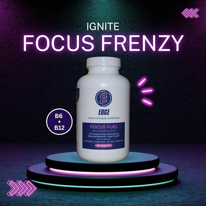 Elevate Young Athletes' Brilliance with Focus Fuel: Natural Focus and Performance Supplement for Kids | Enhance Concentration Clarity and Performance for Youth Athletes