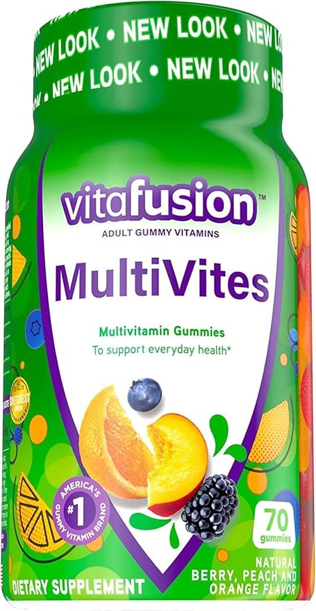 Multi Vites Gummy Vitamins Compatible with Vitafusion Vitamin A B12 B6 C D &amp E Delicious Berry Peach and Orange Flavors Gummies Pack 10 700 Count