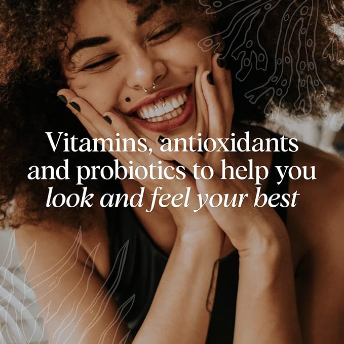 Ora Organic Hair Skin and Nails Support- BeYouTiful - Beauty Supplement with B Vitamins and Algae Extracts for Healthy Hair and Skin - 60 Vegan Capsules
