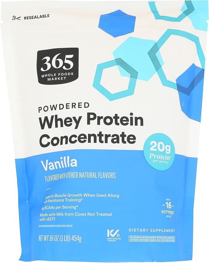 365 by Whole Foods Market Whey Protein Concentrate Vanilla 16 Ounce