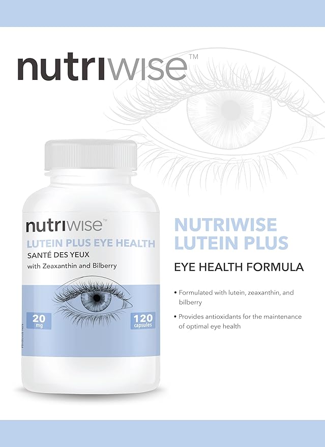 NutriWise Lutein Plus Antioxidant for Eye Health (Bilberry Zeaxanthin Lutein)