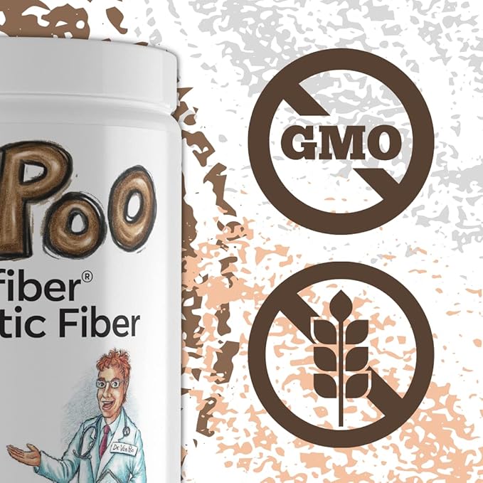 Dr. Poo All-Natural Prebiotic Fiber Supplement | Fiber for the Whole Family | Gentle and Simple Ingredients to Improve Gut Health | Gluten Free VeganTasteless Non-GMO Low-FODMAP (30 Servings)