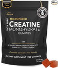 Creatine Monohydrate Gummies for Men &amp Women - Sugar Free &amp Vegan Advanced Formula W/L-Taurine + Vitamin B12 - for Muscle Strength Muscles Builder Recovery (120 Count (Pack of 1) Orange)