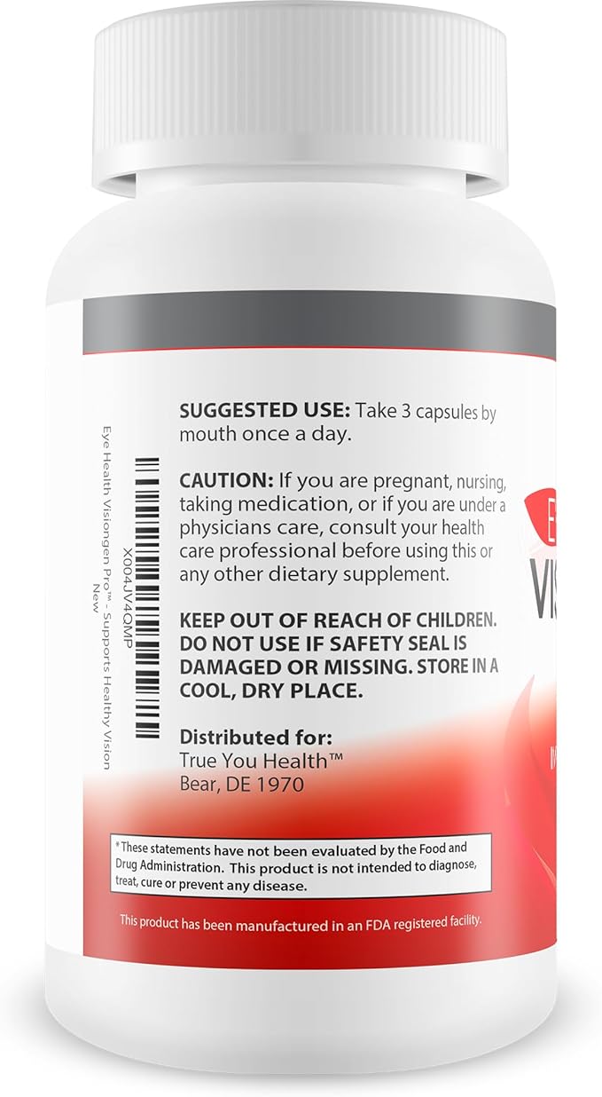 Eye Health Visiongen Pro - Improved Formula - Our Best Lutein Supplements for Eyes with Zeaxanthin and Vitamin A - Natural Vision Pills for Eyes - Natural Herbalstep 14 in One Advanced Eye Formula