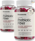 Prebiotic Fiber Gummies for Adults &amp Kids with No Added Sugar- 5g (60 Count-2 Pack) High Fiber Supplement Gummies - Vegan - Keto Friendly - Digestive Health Supplements