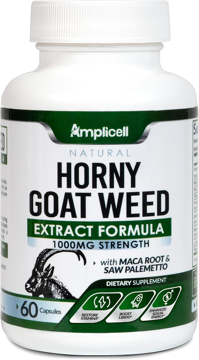 Multi Collagen Peptides Powder + Horny Goat Weed Supplement – Type I &amp III Collagen for Hair Skin Joints + Herbal Blend with Maca L-Arginine &amp Tongkat Ali – Energy &amp Vitality Support –