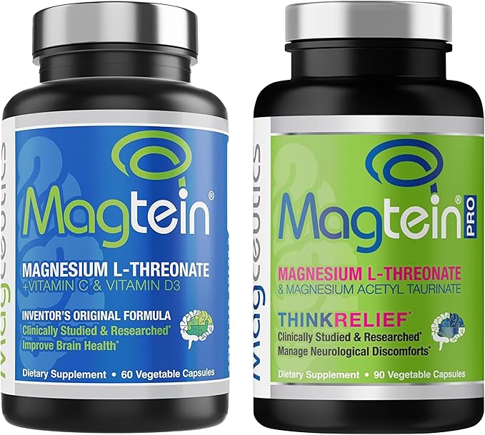 Magtein Magnesium L-Threonate 60 Capsules Magceutics MagteinPRO 90 Capsules - Bundle