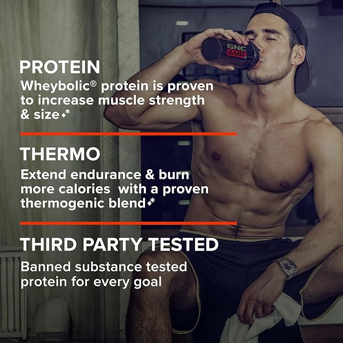 GNC AMP Wheybolic Ripped - Chocolate Fudge (22 Servings)