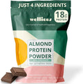 wellious Almond Protein Powder (Chocolate) - 18 Grams of Pure Healthiest Vegan Protein for Women &amp Men - Perfect Gluten-Free Soy-Free &amp Smooth Gut Friendly Protein Powder for Sports Nutrition