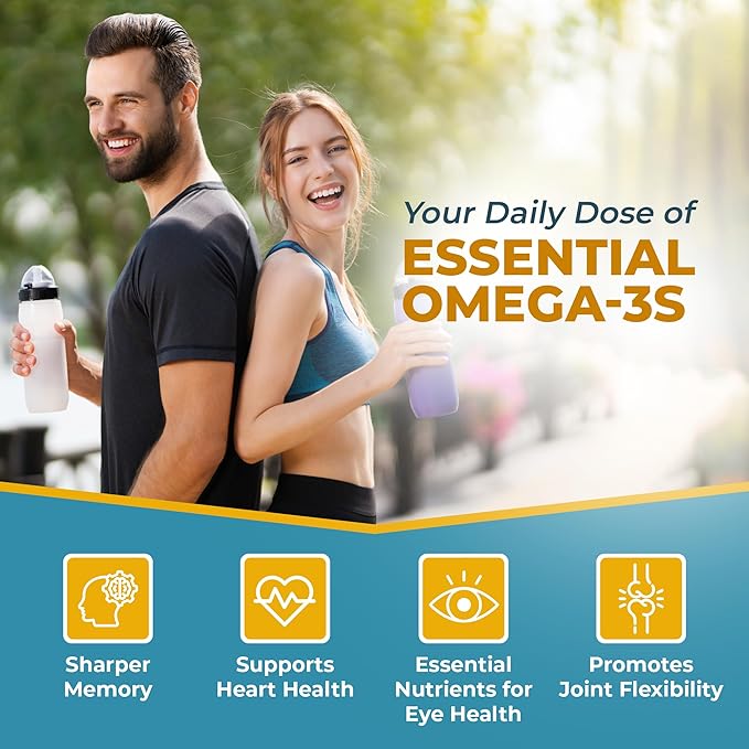 Macuhealth Omega 3 Fish Oil - 1100mg DHA 1100mg EPA Eye &amp Brain Health Supplement Triglyceride Formula 120 Softgels