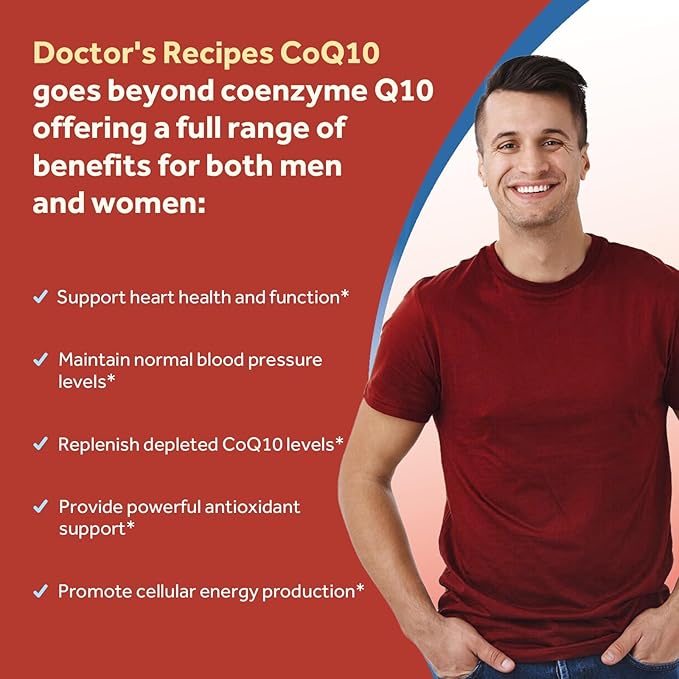 Doctor's Recipes CoQ10 200mg 240 Softgels &amp Women's Probiotics 100B 30 Vegan Capsules Heart &amp Vascular Health Vaginal &amp Urinary Tract Digestive Health