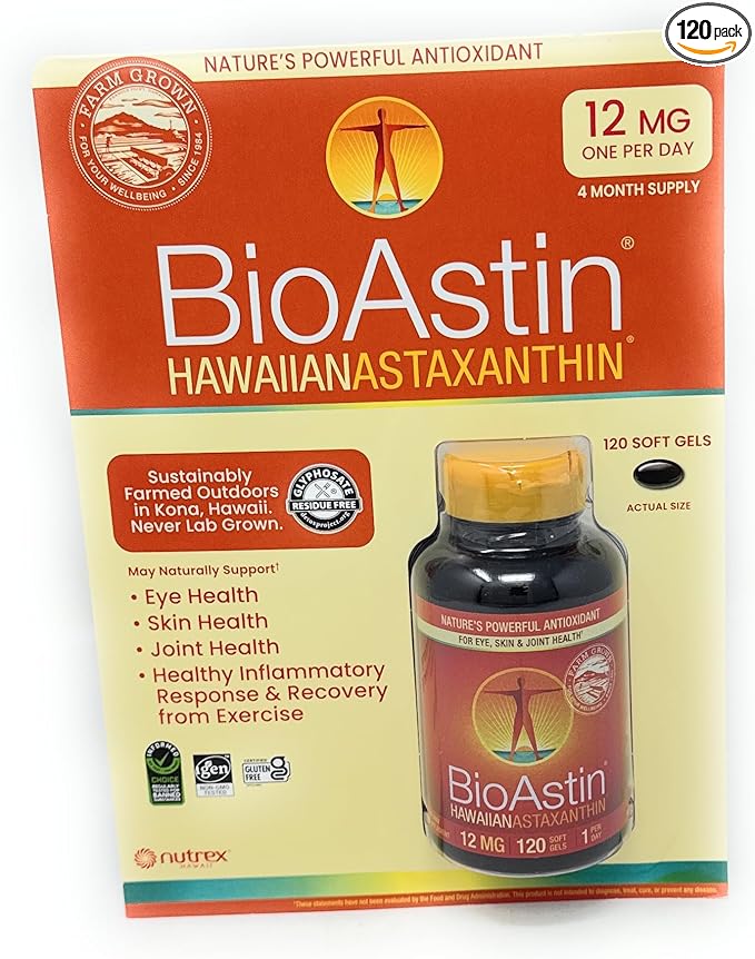 BioAstin Hawaiian Astaxanthin 12 mg 120 Soft Gels
