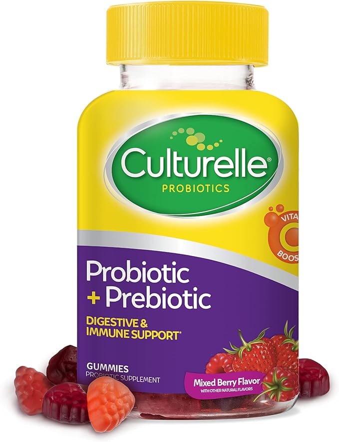 Culturelle Kids Complete Chewable Multivitamin + Probiotic for Kids Ages 3+ 50 Count Daily Probiotic Gummies for Women &amp Men Berry Flavor 52 Count