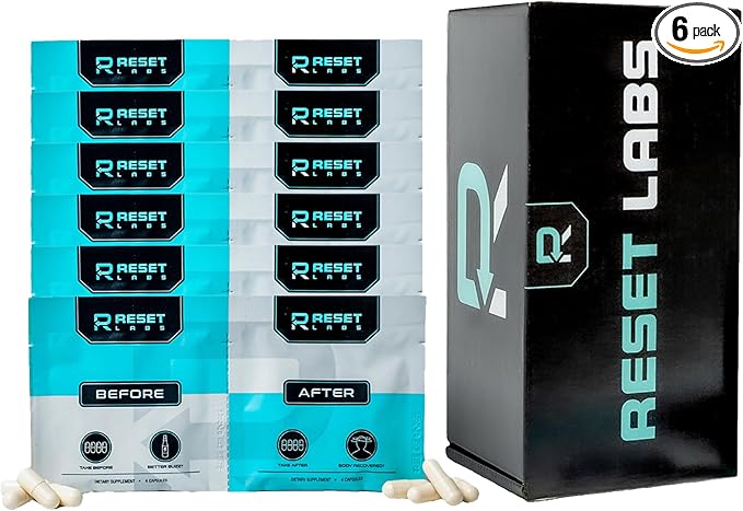 Before &amp After Drinking Pills - Dhm Milk Thistle Supplements Extract - After Drinking Capsules with Liver Support - Restore Pill with Ginger Electrolytes for Better Morning (6 Packet)