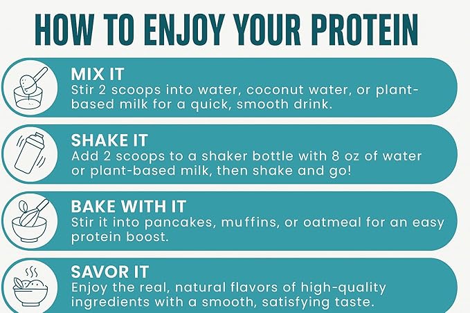 TOZZY Organic Vegan Protein Powder Vanilla | 16 Servings | 20g Plant-Based Pea Protein | 5 Simple Ingredients | 0g Sugar | Keto | Gluten- &amp Dairy-Free (1 lb) - Packaging May Vary