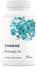 THORNE - B-Complex #6 - Vitamin B Complex with Active Forms of Essential B Vitamins &amp Extra B6-60 Servings