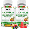 Magnesium Complex Gummies 8 Elemental 1000mg - Magnesium Glycinate Citrate Malate Taurate for Bones Muscle Nerve Health for Women &amp Men Vegan Non-GMO Mixed Flavors 120 Count