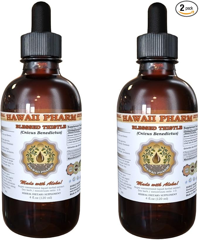 Hawaii Pharm Blessed Thistle (Cnicus benedictus) Liquid Extract 2x4 oz