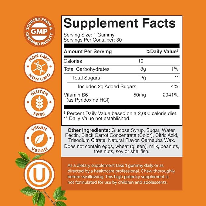 Bundle of Potent Vitamin B6 Gummies for Adults - Vitamin B Complex Supplements for Nervous System and Pure Calm and Relaxing Magnesium Supplement - Magnesium for Stress Support &amp Rest Ease for Adu