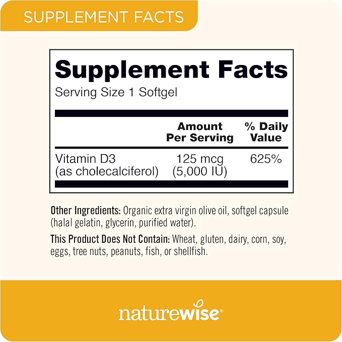 NatureWise Vitamin B12 1000 mcg 150 Softgels &amp Vitamin D3 5000iu 360 Mini Softgels for Energy Mental Clarity Bone &amp Muscle Support