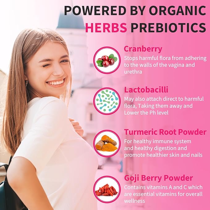 Vaginal Probiotics for Women 300 Billion CFUs Probiotics for Women 15-in-1 Womens Probiotic &amp Prebiotics for Vaginal Urinary Tract PH Balance Immune Digestive &amp Gut Bloating Health 60