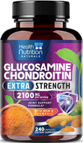 Glucosamine Chondroitin MSM Complex - 3X Strength Joint Support Supplement with Glucosamine Sulfate Turmeric Boswellia - For Cartilage Mobility &amp Flexibility - Bottled in USA 240 Capsules