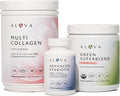 Alaya Multi Collagen Powder (Unflavored) + Advanced Synbiotic + Organic Green Superblend (Mixed Berry) for Gut Skin &amp Daily Wellness - Foundation Starter Bundle