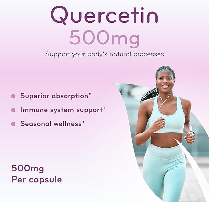 Advanced Zinc Quercetin with Bromelain Formula - Triple Immune Support Quercetin Complex for Daily and Seasonal Immune System Wellness Support - Made in a cGMP American Facility (Single)