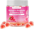 Women's Probiotic Gummies pH Balance &amp Gut Flora Natural Raspberry Flavor Vegan &amp Non-GMO 90 Gummies