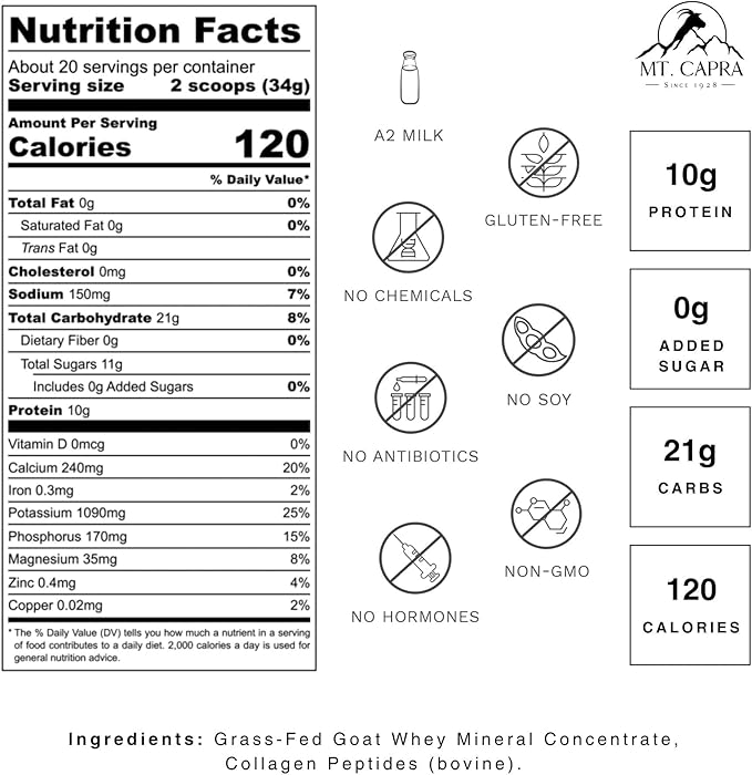 Mt. Capra Clean Minerals with Collagen Peptides and Clean Whole Protein + Minerals &amp Probiotics